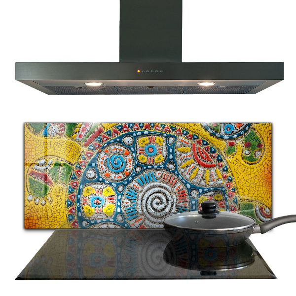 Pannello paraschizzi cucina Mosaico in ceramica tartaruga