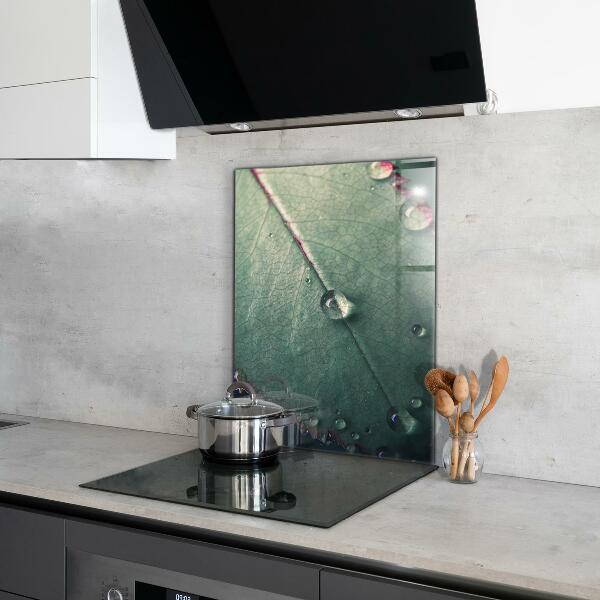 Rivestimento parete cucina Foglia con una goccia di rugiada
