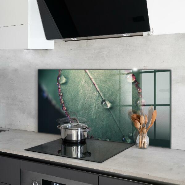 Rivestimento parete cucina Foglia con una goccia di rugiada