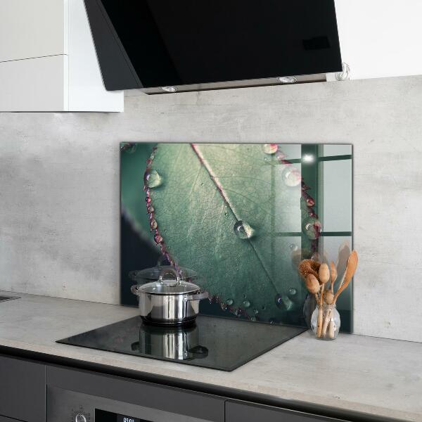 Rivestimento parete cucina Foglia con una goccia di rugiada