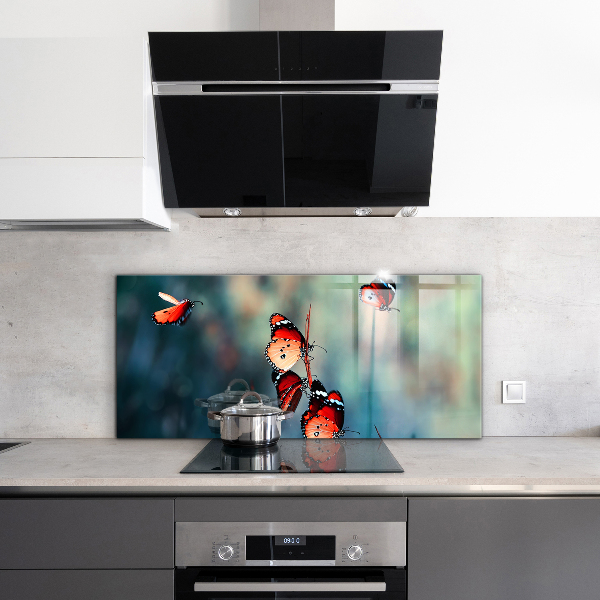 Pannello paraschizzi cucina Delicata farfalla nel vento