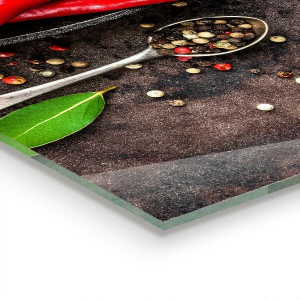 Pannello paraschizzi cucina Cottura dei peperoncini piccanti