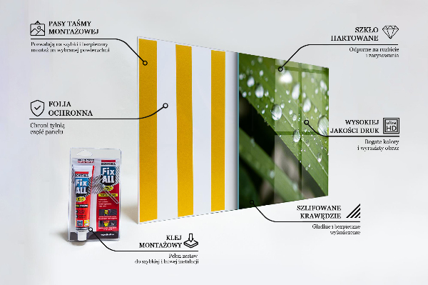 Pannello paraschizzi cucina Gocce di rugiada sull'erba