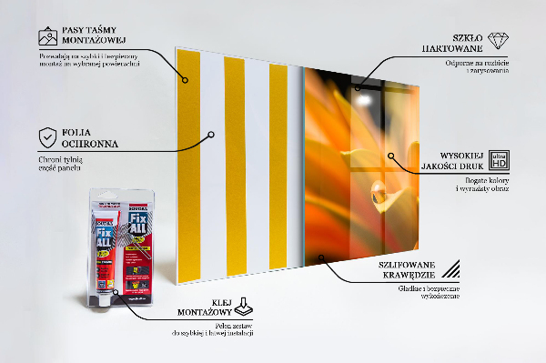 Pannello paraschizzi cucina Fiore di gerber