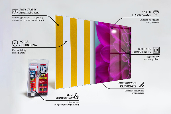 Pannello retrocucina Dettagli del fiore viola