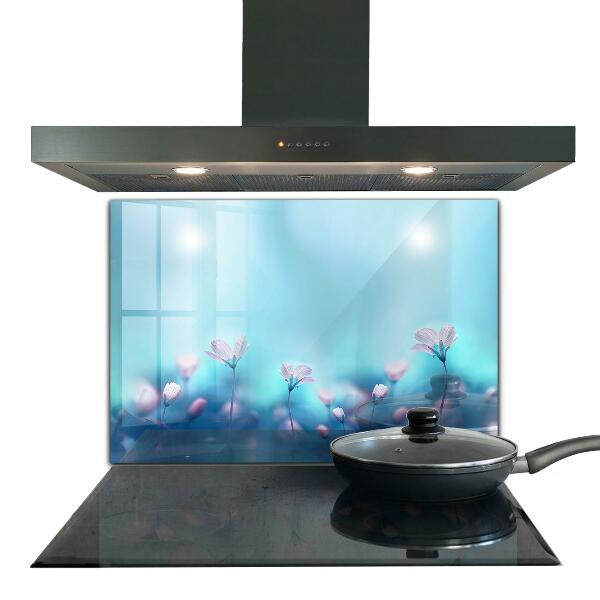 Pannello retrocucina Fiori dietro la nebbia mattutina