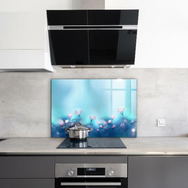 Pannello retrocucina Fiori dietro la nebbia mattutina