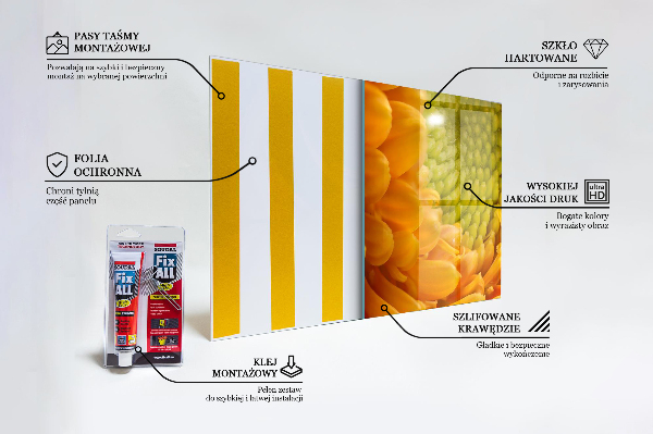 Pannello retrocucina Gerbera fiore arancione