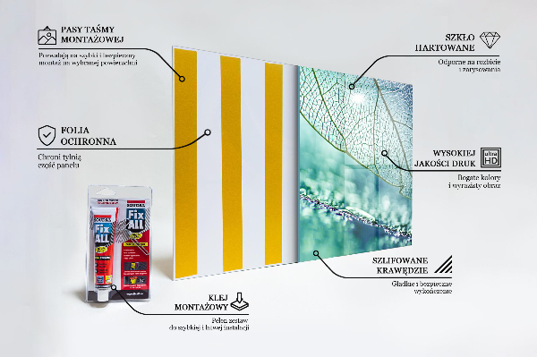 Pannello retrocucina Texture delicata delle foglie