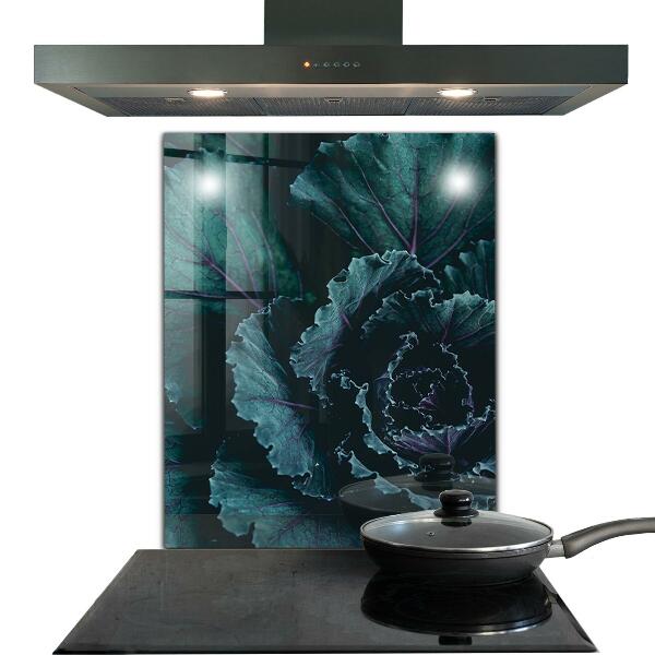 Pannello retrocucina Foglie di cavolo verde scuro