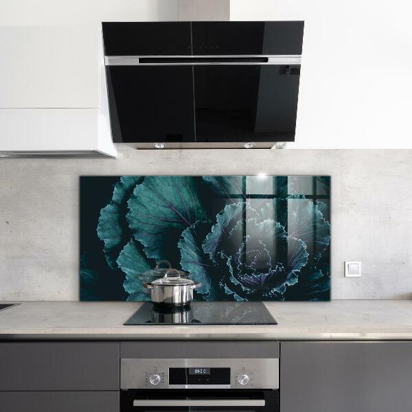 Pannello retrocucina Foglie di cavolo verde scuro