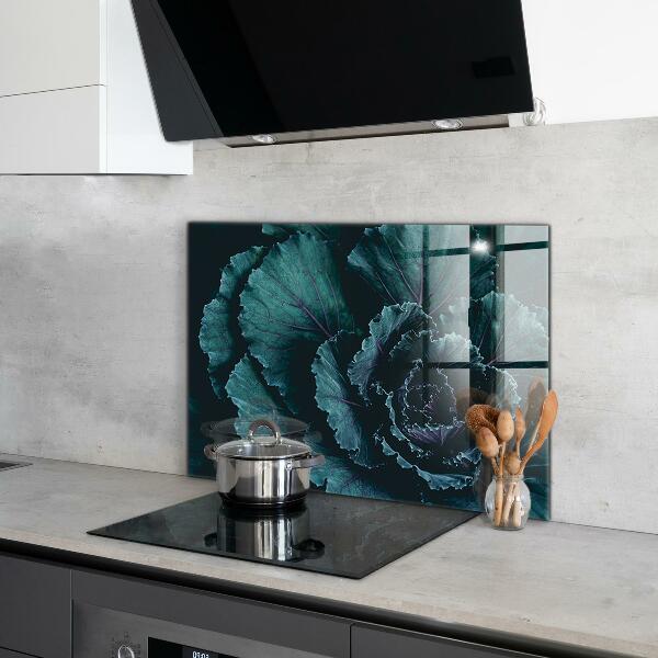 Pannello retrocucina Foglie di cavolo verde scuro