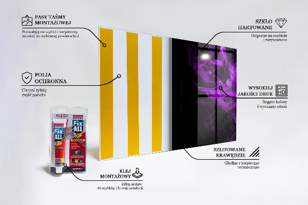 Pannello retrocucina Fumo astratto di rosa viola