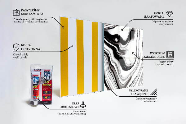 Pannello paraschizzi cucina Acquerello in bianco e nero