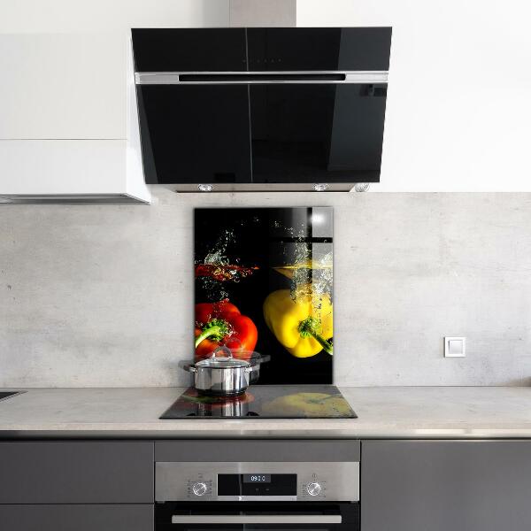 Pannello paraschizzi cucina Peperoni colorati sotto l'acqua