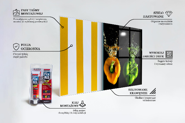 Pannello paraschizzi cucina Peperoni colorati sotto l'acqua