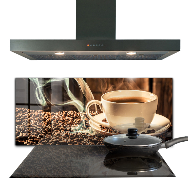 Pannello paraschizzi cucina Una tazza con caffè aromatico