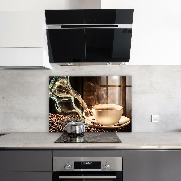 Pannello paraschizzi cucina Una tazza con caffè aromatico