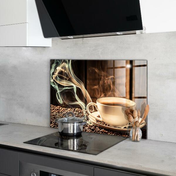 Pannello paraschizzi cucina Una tazza con caffè aromatico