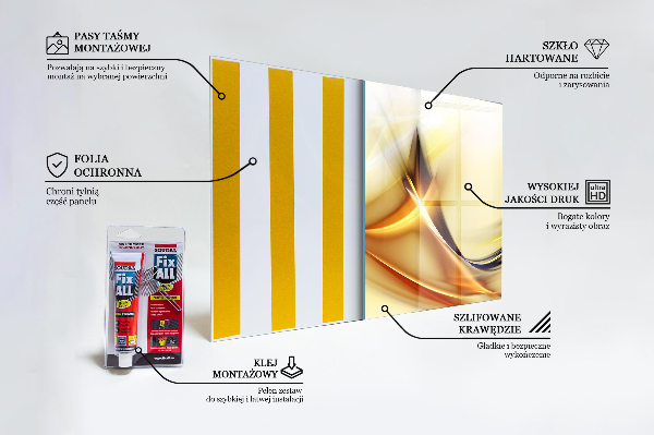 Pannello paraschizzi cucina Astrazione delle onde energetiche