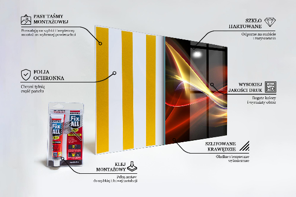 Pannello paraschizzi cucina Energia vibrante astratta