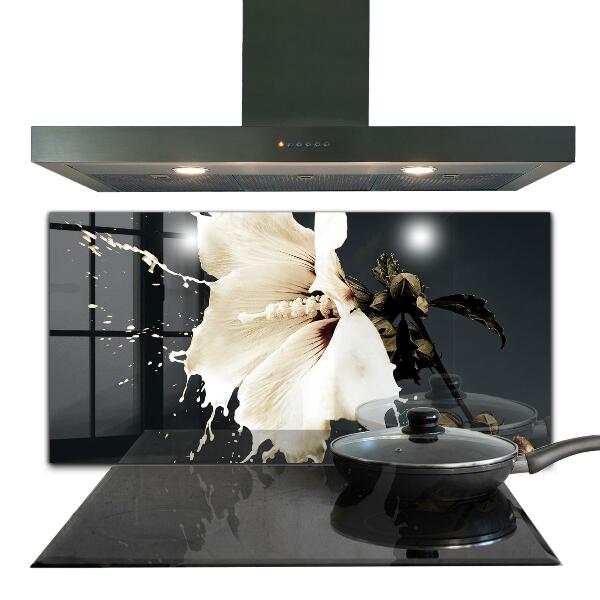 Pannello paraschizzi cucina Fiore bianco astratto