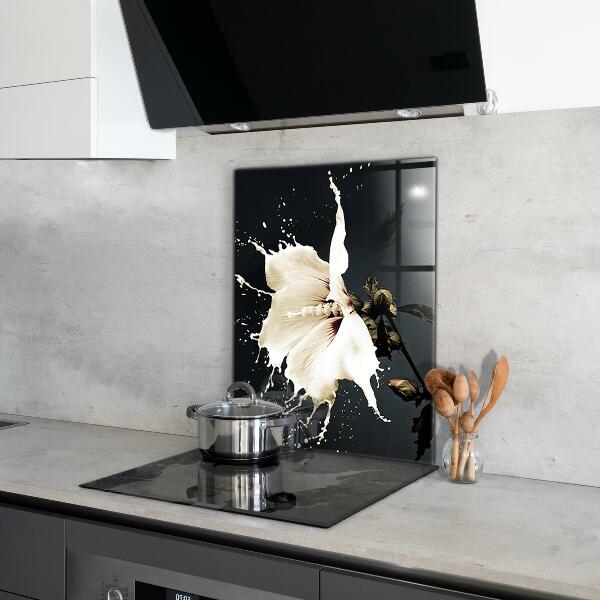 Pannello paraschizzi cucina Fiore bianco astratto