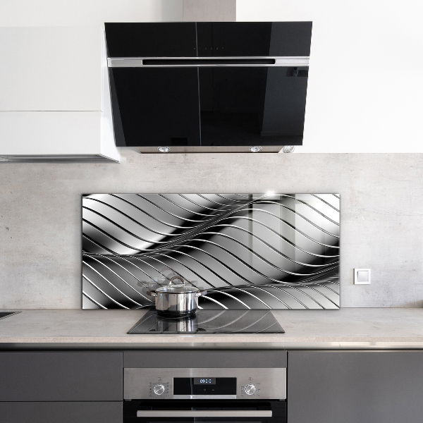 Pannello paraschizzi cucina Astrazione delle onde metalliche