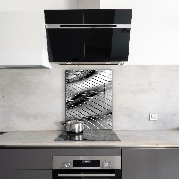 Pannello paraschizzi cucina Astrazione delle onde metalliche