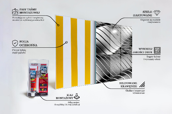 Pannello paraschizzi cucina Astrazione delle onde metalliche