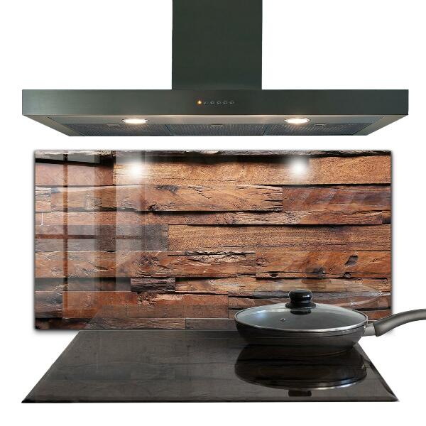 Pannello paraschizzi cucina Struttura di legno rustica