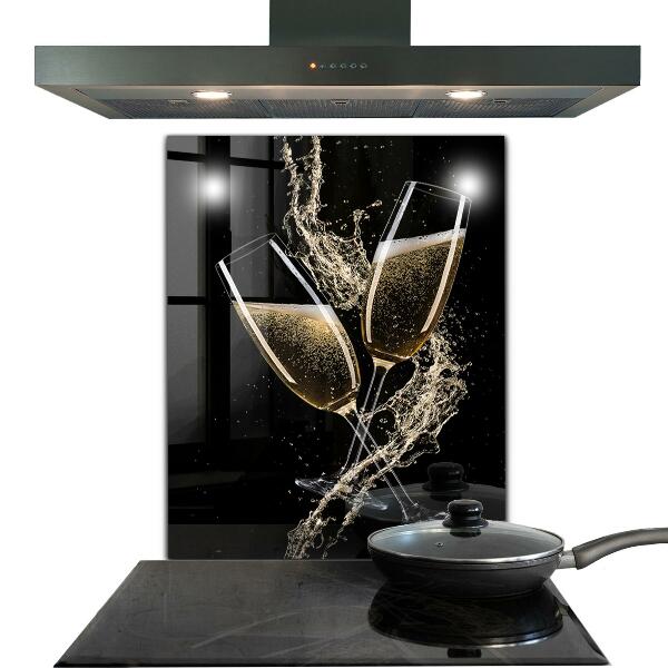 Rivestimento parete cucina Brindisi notturno con champagne