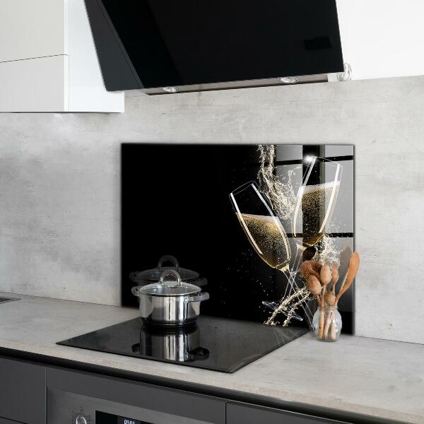 Rivestimento parete cucina Brindisi notturno con champagne