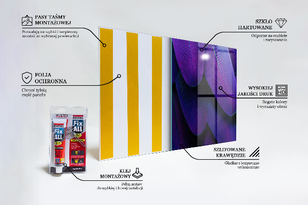 Pannello paraschizzi cucina Piume di uccelli esotici