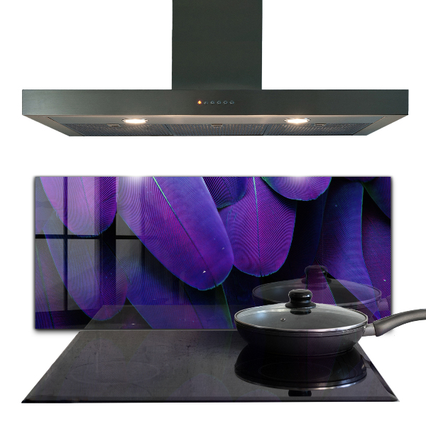 Pannello paraschizzi cucina Piume di uccelli esotici