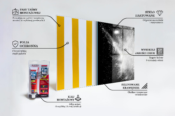 Pannello paraschizzi cucina Astrazione di esplosione di polvere