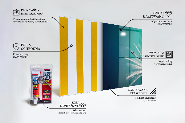 Pannello rivestimento parete cucina Dente di leone con una goccia di rugiada