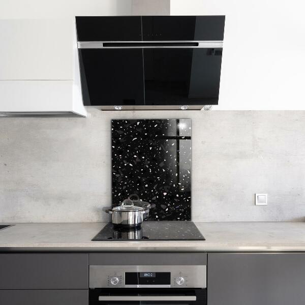 Pannello paraschizzi cucina Terrazzo in marmo nero terazzo