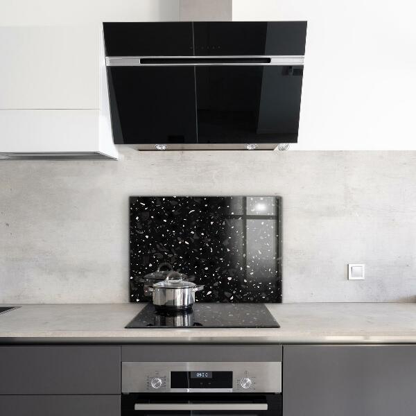 Pannello paraschizzi cucina Terrazzo in marmo nero terazzo