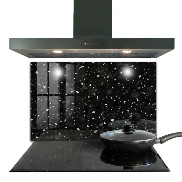 Pannello paraschizzi cucina Terrazzo in marmo nero terazzo
