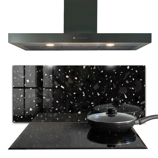Pannello paraschizzi cucina Terrazzo in marmo nero terazzo