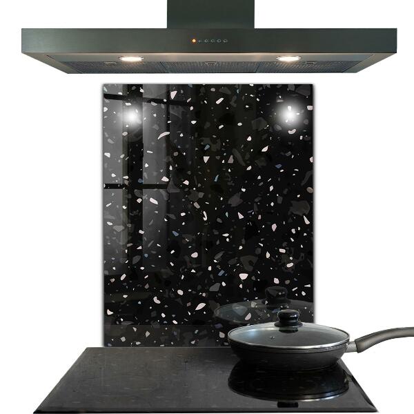 Pannello paraschizzi cucina Terrazzo in marmo nero terazzo