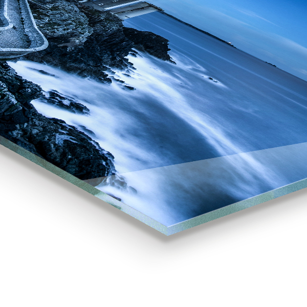 Pannello paraschizzi cucina Faro al tramonto