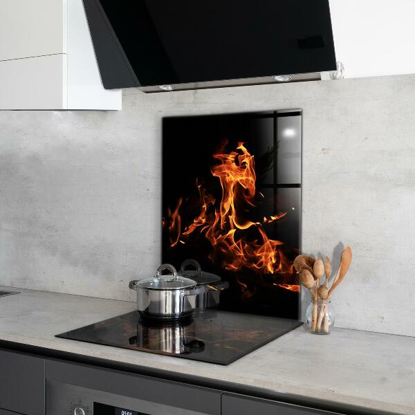 Pannello paraschizzi cucina Fiamme calde di un falò