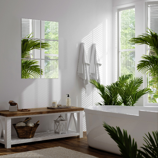 Piastrelle a specchio 6 pz 16x16 cm