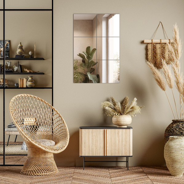 Piastrelle a specchio 6 pz 16x16 cm