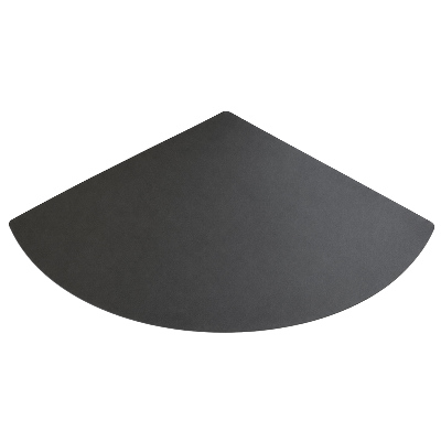 A quarto di cerchio lamiera nera per barbecue 100x100 cm