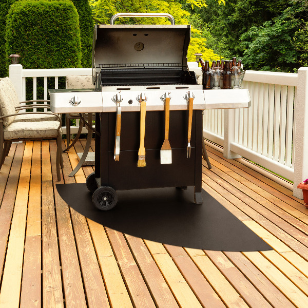 A quarto di cerchio lamiera nera per barbecue 100x100 cm