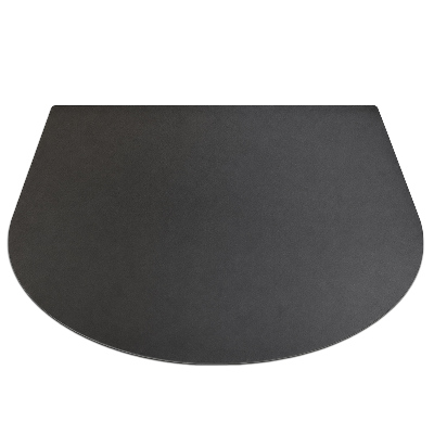 Semiovale pedana salvapavimento per barbecue 80x90 cm