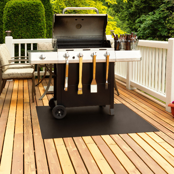 Rettangolare tappetino in lamiera per barbecue 100x70 cm